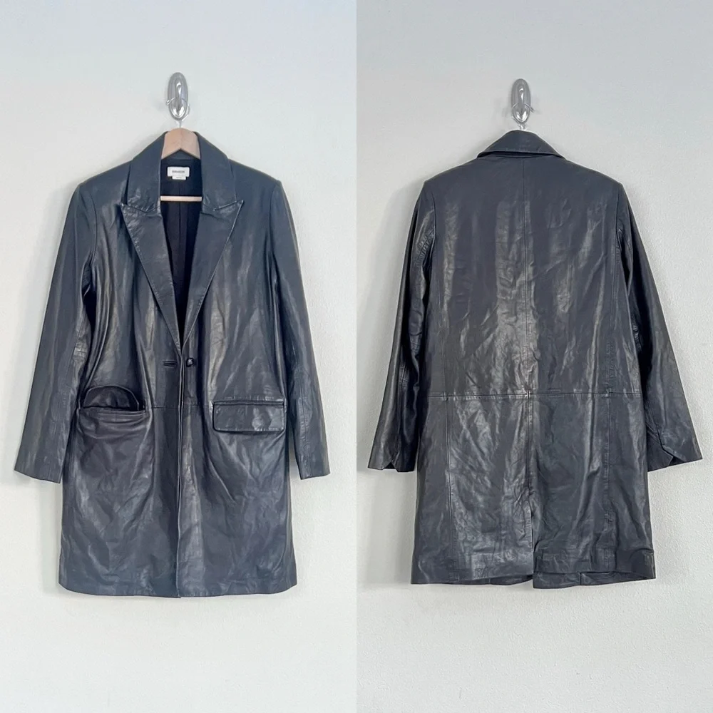 ZADIG & VOLTAIRE Monarque Lamb Leather Coat in Black